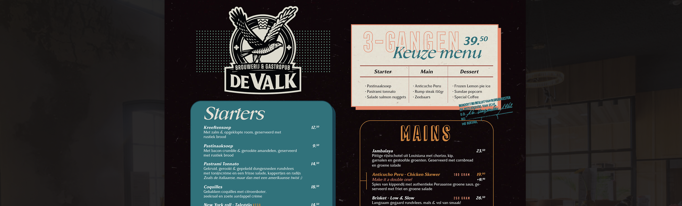 Vernieuwde menukaart & openingstijden